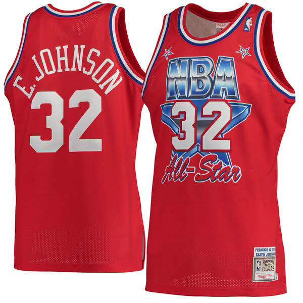 Maillot Los Angeles Lakers Homme Magic Johnson 32 1991-1992 Rouge
